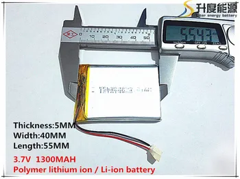 2pcs [SD] 3.7 V,1300mAH,[504055] Polimer litij-ionska / Litij-ionska baterija za IGRAČE,MOČ BANKE,GPS,mp3,mp4,mobitel,zvočnike