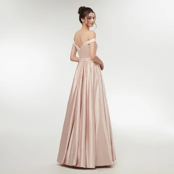 2018 CloverBridal A-line obleko elegantno burgundija mehko saten družico obleke svetlobe šampanjec stranki poroka obleke z žepi