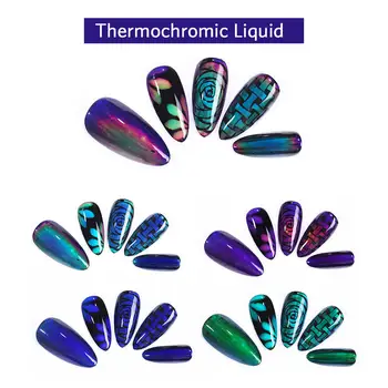 Thermochromic Tekoči Gel lak Kristalno Razpoloženje Sprememba Barve Gel lak za Nohte in UV LED Soak Off Stalno Emajl Gel Lak za Nohte