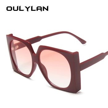 Oulylan Letnik Kvadratnih sončna Očala Žensk Veliki Okvirji Sunglass UV400 Očala Ženske Gradient sončna Očala Odtenki Retro Očala