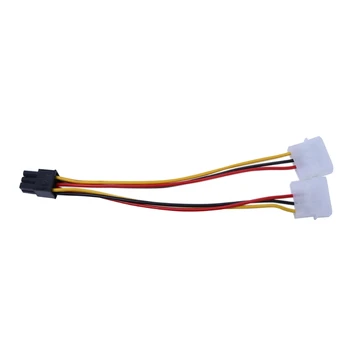10Pcs/Set Dvojno Molex 4-Pin Za Eno PCI-E 6-Pin Priključek za Napajanje Y Adapter Kabel
