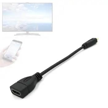 MICRO HDMI na HDMI ženski adapter za kabel, Moški-Ženski konektor Za HDTV adapter mikro D kabel kota 10 cm HDMI HDMI Tip H6T2