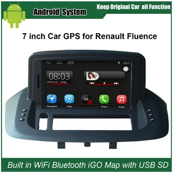 Android 7.1 Nadgrajeno na Originalni avtoradio, Predvajalnik Obleko, Renault Fluence Avto, Video Predvajalnik, Vgrajen WiFi, GPS Navigacija Bluetooth