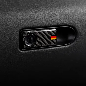 Avto Styling Ogljikovih Vlaken Co-pilot Škatla za Shranjevanje Stikala Kritje Nalepke Za Mercedes Benz C Razred W205 GLC X253 Notranje Nalepke