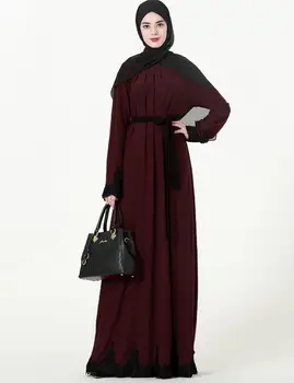 Islamska dolgo sleeved vezenje Muslimani na Bližnjem vzhodu, obleko Dubaj obleko turško obleko a650