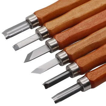 5pcs 12pcs Lesa Carvinga Noži Orodja Lesa Carvinga za Lesnoobdelovalnih Graviranje Oljčno carving nož nož ročno Orodje set