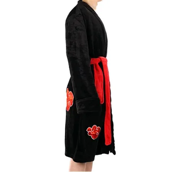 Anime Naruto Flanela Kopalni Plašč Toplo Runo Nightgown Uchiha Itachi AKatsuki Pižamo Cosplay Kostum
