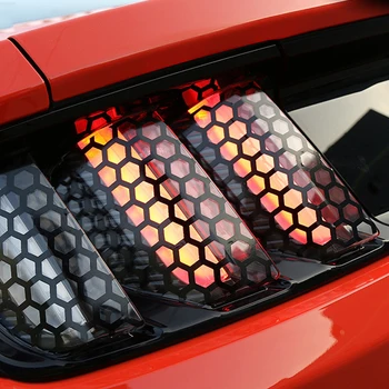 SRXTZM 6pcs/set Satja PVC Avto Zadaj Rep Svetlobe Dekorativne Nalepke Nalepke Kritje Dekoracijo Primerni Za Ford Mustang 2016 2017