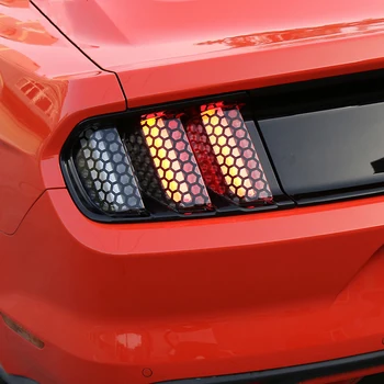SRXTZM 6pcs/set Satja PVC Avto Zadaj Rep Svetlobe Dekorativne Nalepke Nalepke Kritje Dekoracijo Primerni Za Ford Mustang 2016 2017