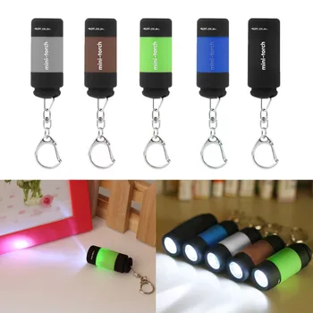 1pcs Prenosni Mini Keychain Žep Baklo USB Polnilne Luči Svetilka Svetilka 0,5 W 25Lm Multicolor Mini-Baklo 2018 Najnovejši
