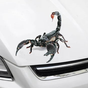 Avto 3D Pajek Živali Nalepke Ustvarjalne Osebnosti Scorpion Kuščar Nalepko Sprednji Odbijač Trim Avto Styling Auto Zunanjost Nalepke