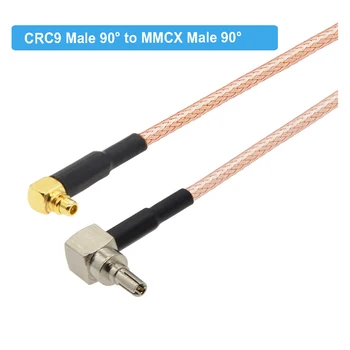 10pcs CRC9 Moški pravim Kotom, da MMCX Ženski Jack RG316 RF Koaksialnih Kabelskih MMCX, da CRC9 Kika 3G 4G Antena Usmerjevalnik Razširitev Skakalec