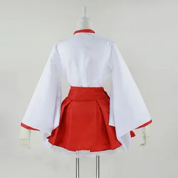Lolita Fancy Oblačenja Žensk Japonski Kimono Kostum Anime Devica Cosplay Bela In Rdeča Obleka Za Halloween Stranka Polno Obleke