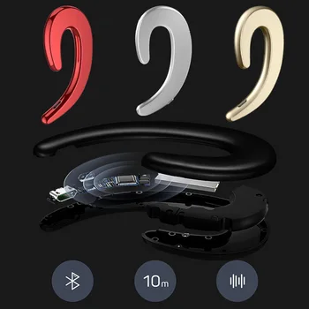 Brezžični Kostne Prevodnosti Slušalke Bluetooth Slušalke Slušalko Stereo Bas Čepkov Z Mic Za Vse Pametni Telefon, Slušalke