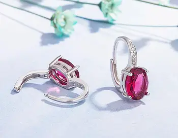 Kristalno topaz uhani za Ženske do leta 2020 akvamarin dragih kamnov diamanti posnetek na uhane, modni nakit za stranke, Božična darila