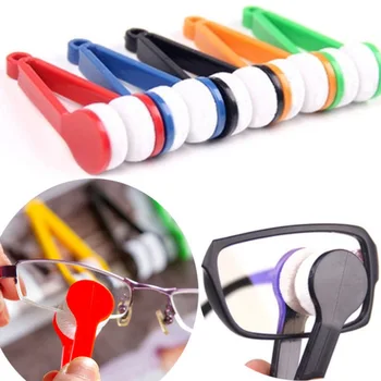 2PCs Prenosni Očala Krtačo Mikrovlaken Mini sončna Očala Eyeglass Mikrovlaken Krtačo, Čistilo Čiščenje Očal Orodje Očistite Čopič