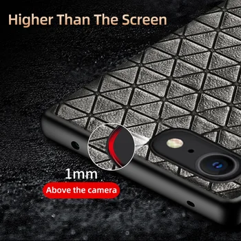 Original Geometrijske Zrnasto Usnje Primeru Telefon Za iPhone SE 2020 12 Mini 11 Pro Max X XS Max XR 5s 6 6s 8 7 Plus Zaščitni Pokrov
