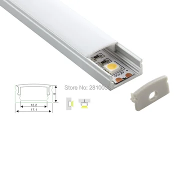 20 X 1M Nastavi/Veliko Super slim aluminijasti profil za led trak svetlobe in 12 mm široko U-obliko led aluminij profil za površinsko nameščena svetilka