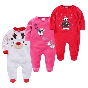 Mah, Toplo Zimo Novorojenega Otroka, igralne obleke 3 kos/veliko Srčkan Živali Mozaik Risanka Dojenčki Infant Dekle Fantje Jumpsuit Malčka Pižami
