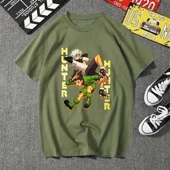 Hunter X Hunter T-Shirt Majica S Kratkimi Rokavi Moški Kawaii Poletje Vrhovi Risanka Karate Grafični Tees Moda Tee Unisex Majica Harajuku Majica Moški
