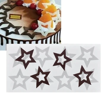 Kuhinja Bakeware Muffin Ponev za Peko Matrica Čokolada Silikonski Kalup Dekor Torta Dekoraterstvo Orodja Cupcake 3D Zvezda Oblike