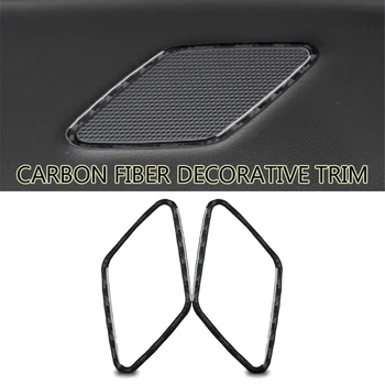 Za Volkswagen VW Golf 7-2019 2Pcs Avto Styling Ogljikovih Vlaken vrata Avtomobila Zvočnik Dekorativni Krog Nalepke Zvočnik Trim
