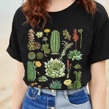 Sunfiz HJN 1pcs Rastlin Natisnjeni Kaktusov Puščave Grafični TeeVintage Zgleduje Botanični Puščavi T-shirt Tucson Graphic Tee