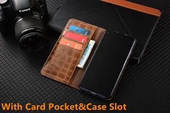 Krokodil zrna pravega usnja magnetni denarnico, telefon vrečko za LG Stylo 6/LG Stylo 5/LG Stylo 4 telefon primeru sim žepu, torbici