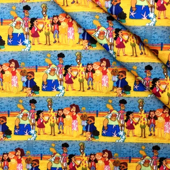 Mozaik Nazaj v Šolo Poliester Bombaž Tkanina za Tkiva Šivanje Quilting Tkanine Needlework Materiala DIY Ročno,c15769