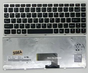 SSEA Novo ameriško Tipkovnico srebrni okvir za Lenovo IdeaPad U460 U460A laptop angleško tipkovnico