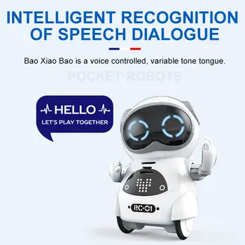 Inteligentni Mini Žep Robot Sprehod Glasbo, Ples Svetlobe Govora Pogovor Ponovite Pametni Otroci Interaktivna Igrača