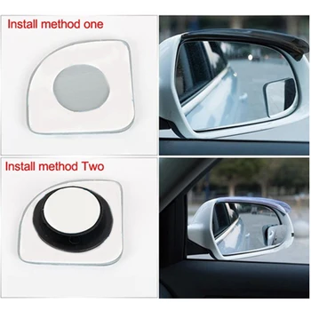 2Pc Avto Ogledalo Auto 360 širokokotni Krog Konveksno Ogledalo Avto Vozila Strani Blindspot Blind Spot Ogledalo Majhne Okrogle RearView Mirror