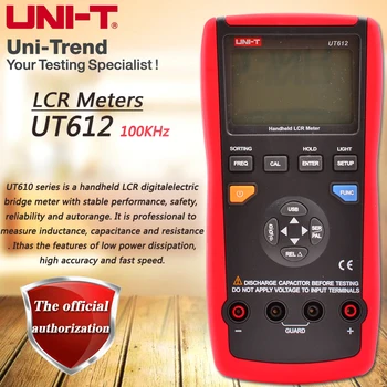 ENOTA UT612 Ročni LCR Digitalni Most Meter Induktorji/Kondenzatorji/Odpornost Testerjev za Shranjevanje Podatkov USB Prenos Podatkov iz Ozadja