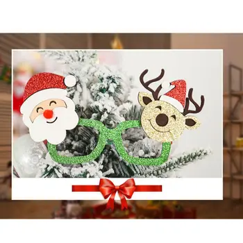 Risanka Glittery Dekorativni Božič Očala Okvir Novost Božični Kostum Okraski Foto Rekviziti Darila Za Otroke In