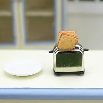 Mini Kruh Pralni Darila 1:12 /1:6 1/12 Obsega Lutke Kruh Stroj Z Toast Miniaturni Lepe Dekoracije, Opekač Za Kruh Lutke