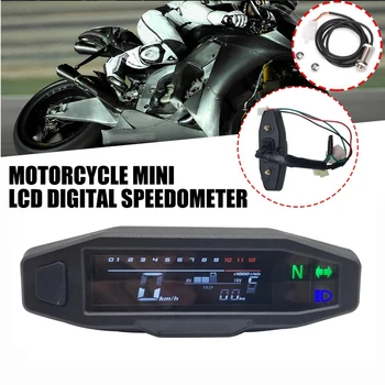 Univerzalno motorno kolo, Digitalni LCD Speeeter Mini motorno kolo Merilnik Uplinjač Meter Motocikel Oeter s Senzorjem