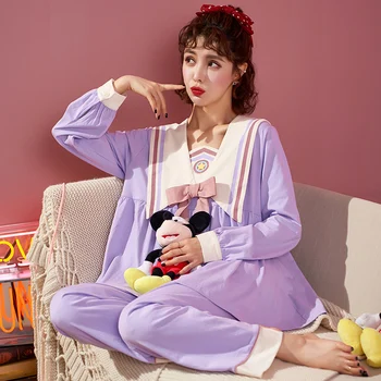 Ženske Dolge Hlače Mornarice Ovratnik Sleepwear Sailor Moon Anime Noša Oblačila Domov Obleko Japonska More Pižamo Pomlad Jesen Pijama