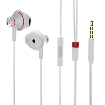 ABDO V uho bas slušalke kovinski stereo modni črno bel, poln kovinskih strokovno žične slušalke