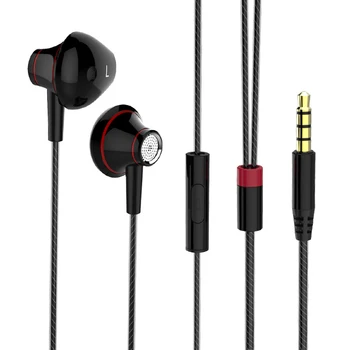 ABDO V uho bas slušalke kovinski stereo modni črno bel, poln kovinskih strokovno žične slušalke