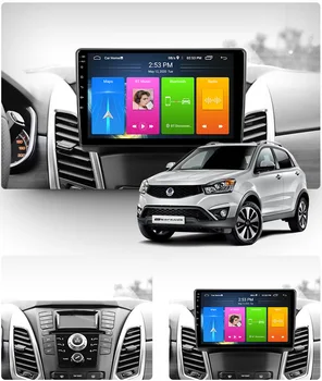 Android10 Razcep Zaslon RDS Avto Navigacija GPS Za SsangYong Korando 3 Actyon 2 2016 Multimedijski Predvajalnik, Radio, DVD ŠT.