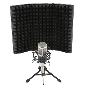 Snemanje Zvoka Absorber Mikrofon Izolacije Ščit Proti Hrupu 3-Krat Design Visoko Gostoto Pene Plošči za Snemanje Opreme S