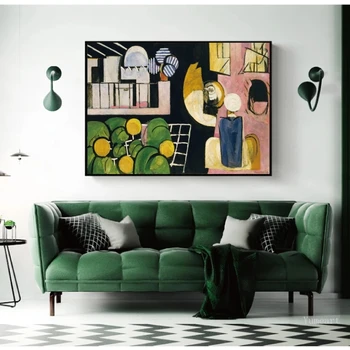 Povzetek Znak Doma Dekor Wall Art Slik, Dnevna Soba Dekor Plakatov Tiskanje Platno Art Poslikave, Francoski Henri Matisse