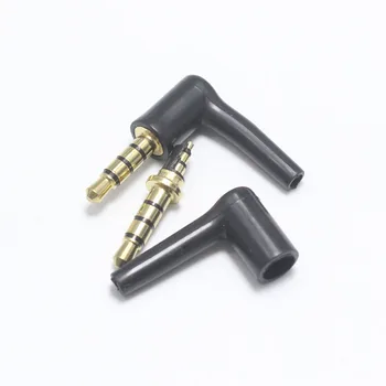 1Pcs 3.5 mm Jack 5 Pole 3.5 Moški pravim Kotom 90 L-shaped Stereo Slušalke Priključite DIY Popravila Vtičnica za Slušalke Avdio Priključek za Spajkanje