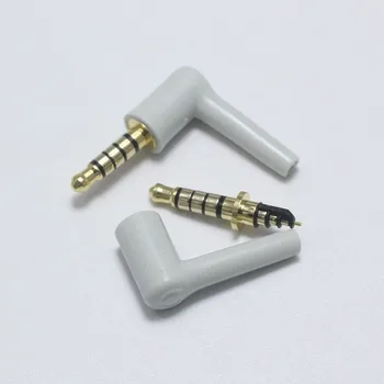 1Pcs 3.5 mm Jack 5 Pole 3.5 Moški pravim Kotom 90 L-shaped Stereo Slušalke Priključite DIY Popravila Vtičnica za Slušalke Avdio Priključek za Spajkanje