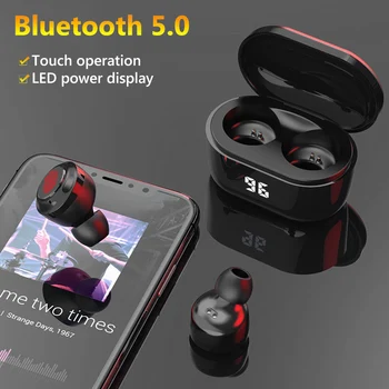 Dropshipping in-ear slušalke A6 TWS Mini Brezžična Bluetooth 5.0 Hi-fi Stereo Slušalke z Digitalnim Polnjenje Box Brezžične Slušalke