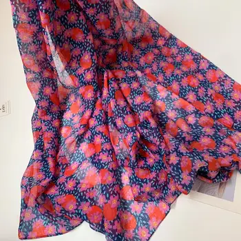2019 majhen cvet tiskanja šal šali, viskoza mehko cvetlični hidžab brezplačna dostava