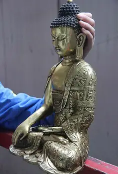 16 Kitajski Buddhaism Tempelj Baker Bron Sakyamuni Amitabha Bog kip Bude