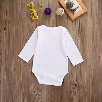 3-18 M Newborn Baby Toddler Dekle Oblačila z Dolgimi Rokavi Ustnice Tiskanja Bombaž Romper Jumpsuits Obleke Obleke