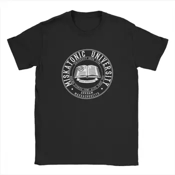 Moški Call of Cthulhu Miskatonic Univerza v Knjižni Klub T-Shirt Lovecraft Novost O Vratu Kratek Rokav Vrhovi Čistega Bombaža Tees Majica s kratkimi rokavi