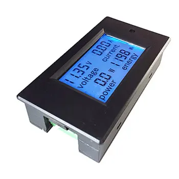 Modra Osvetlitev ozadja DC Digitalni Plošči Voltmeter Ampermeter Vgrajen Vzporedni LCD Napetost tokovna Poraba Meter